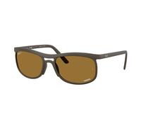 Ray - Ban Unisex Ray - Ban RB4452CH 612473 Gafas de sol Ojeada Marrón Cuadrada Polarizado