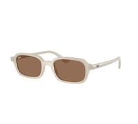 Ray - Ban Unisex Ray - Ban RB4455 ZURI 680873 Gafas de sol Inyectado Blanco Marrón Pillow Normal