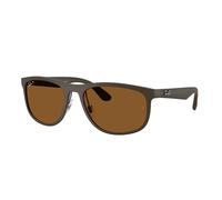 Ray - Ban Unisex Ray - Ban RB4468 6124BB Gafas de sol Ojeada Marrón Bronce Cuadrada Polarizado