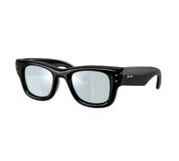 Ray - Ban Unisex Ray - Ban RB4940 WAYFARER PUFFER 601/30 Gafas de sol Nylon Negro Verde Cuadrada Normal reflejado