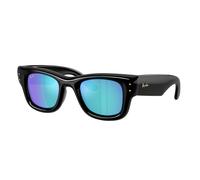 Ray - Ban Unisex Ray - Ban RB4940 WAYFARER PUFFER 601/55 Gafas de sol Nylon Negro Verde Cuadrada Espejo
