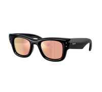 Ray - Ban Unisex Ray - Ban RB4940 WAYFARER PUFFER 601/7J Gafas de sol Nylon Negro Marrón Cuadrada Espejo