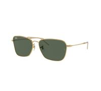Ray - Ban Unisex Ray - Ban RBR0102S CARAVAN REVERSE 001/VR Gafas de sol Metal Oro Verde G15 Cuadrada Normal