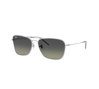 Ray - Ban Unisex Ray - Ban RBR0102S CARAVAN REVERSE 003/11 Gafas de sol Metal Plata Gris Cuadrada Normal Sombreado