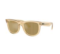 Ray - Ban Unisex Ray - Ban RBR0502S WAYFARER REVERSE 68215A Gafas de sol Acetato Amarillo Marrón Cuadrada Reflejado