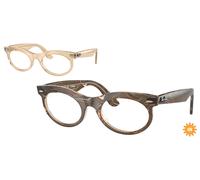 Ray - Ban Unisex Ray - Ban RX2242V WAYFARER OVAL 8294 Monturas ópticas Acetato Marrón Transparente Redonda Normal