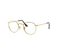 Ray - Ban Unisex Ray - Ban RX3447V ROUND METAL 2500 Monturas ópticas Metal Oro Transparente Redonda Normal