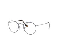 Ray - Ban Unisex Ray - Ban RX3447V ROUND METAL 2970 Monturas ópticas Metal Azul Transparente Redonda Normal