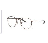 Ray - Ban Unisex Ray - Ban RX3447V ROUND METAL 3074 Monturas ópticas Metal Marrón Redonda