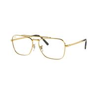 Ray - Ban Unisex Ray - Ban RX3636V NEW CARAVAN 3086 Monturas ópticas Metal Oro Transparente Cuadrada Normal