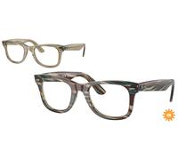 Ray - Ban Unisex Ray - Ban RX4340V WAYFARER EASE 8381 Monturas ópticas Acetato Gris Transparente Cuadrada Normal