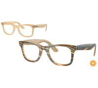 Ray - Ban Unisex Ray - Ban RX4340V WAYFARER EASE 8383 Monturas ópticas Acetato Marrón Transparente Cuadrada Normal