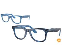 Ray - Ban Unisex Ray - Ban RX4340V WAYFARER EASE 8384 Monturas ópticas Acetato Azul Transparente Cuadrada Normal