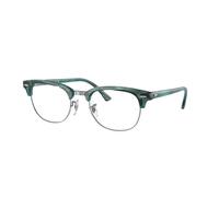 Ray - Ban Unisex Ray - Ban RX5154 CLUBMASTER 8377 Monturas ópticas Acetato Verde Transparente Cuadrada Normal