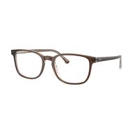 Ray - Ban Unisex Ray - Ban RX5418 8365 Monturas ópticas Acetato Marrón Transparente Pillow Normal