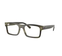 Ray - Ban Unisex Ray - Ban RX5435 8405 Monturas ópticas Acetato Marrón Transparente Cuadrada Normal