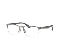 Ray - Ban Unisex Ray - Ban RX6335 2855 Monturas ópticas Metal Gris Transparente Cuadrada Normal