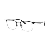 Ray - Ban Unisex Ray - Ban RX6421 2997 Monturas ópticas Metal Negro Transparente Cuadrada Normal