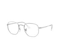 Ray - Ban Unisex Ray - Ban RX6448 HEXAGONAL 2501 Monturas ópticas Metal Plata Transparente Geométrico Normal