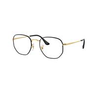 Ray - Ban Unisex Ray - Ban RX6448 HEXAGONAL 3175 Monturas ópticas Metal Negro Transparente Geométrico Normal