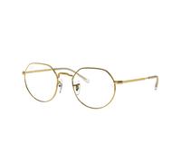 Ray - Ban Unisex Ray - Ban RX6465 JACK 3086 Monturas ópticas Metal Oro Transparente Geométrico Normal