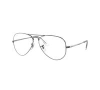 Ray - Ban Unisex Ray - Ban RX6489 AVIATOR 2502 Monturas ópticas Metal Gris Transparente Piloto Normal
