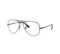 Ray - Ban Unisex Ray - Ban RX6489 AVIATOR 2503 Monturas ópticas Metal Negro Transparente Piloto Normal