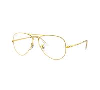 Ray - Ban Unisex Ray - Ban RX6489 AVIATOR 3086 Monturas ópticas Metal Oro Transparente Piloto Normal