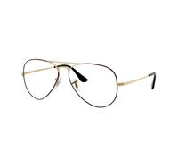 Ray - Ban Unisex Ray - Ban RX6489 AVIATOR 3175 Monturas ópticas Metal Negro Transparente Piloto Normal