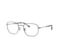 Ray - Ban Unisex Ray - Ban RX6496 2502 Monturas ópticas Metal Gris Transparente Geométrico Normal