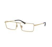 Ray - Ban Unisex Ray - Ban RX6541 EMY 2500 Monturas ópticas Metal Oro Transparente Cuadrada Normal
