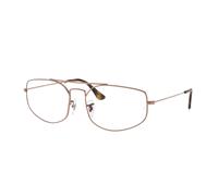 Ray - Ban Unisex Ray - Ban RX6545 EXPLORER 5 2943 Monturas ópticas Metal Bronce Transparente Geométrico Normal