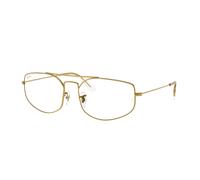 Ray - Ban Unisex Ray - Ban RX6545 EXPLORER 5 3086 Monturas ópticas Metal Oro Transparente Geométrico Normal
