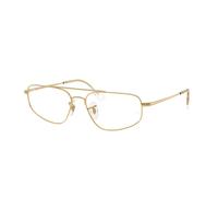 Ray - Ban Unisex Ray - Ban RX6550 2500 Monturas ópticas Metal Oro Transparente Geométrico Normal