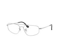 Ray - Ban Unisex Ray - Ban RX6550 2501 Monturas ópticas Metal Plata Transparente Geométrico Normal