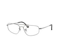 Ray - Ban Unisex Ray - Ban RX6550 2502 Monturas ópticas Metal Gris Transparente Geométrico Normal