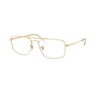 Ray - Ban Unisex Ray - Ban RX6579 RX6579 2500 Monturas ópticas Metal Oro Transparente Cuadrada Normal