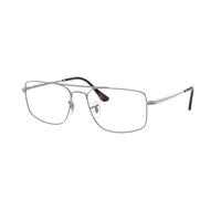 Ray - Ban Unisex Ray - Ban RX6579 RX6579 2502 Monturas ópticas Metal Gris Transparente Cuadrada Normal
