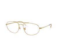 Ray - Ban Unisex Ray - Ban RX6645 3086 Monturas ópticas Metal Oro Transparente Geométrico Normal