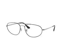 Ray - Ban Unisex Ray - Ban RX6645 3179 Monturas ópticas Metal Negro Transparente Geométrico Normal