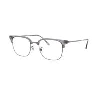 Ray - Ban Unisex Ray - Ban RX7216 NEW CLUBMASTER 8470 Monturas ópticas Acetato Gris Transparente Cuadrada Normal