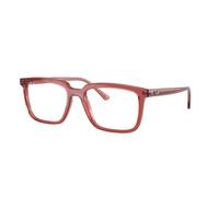 Ray - Ban Unisex Ray - Ban RX7239 ALAIN 8510 Monturas ópticas Acetato Rojo Transparente Cuadrada Normal