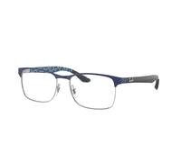 Ray - Ban Unisex Ray - Ban RX8416 3016 Monturas ópticas Metal Azul Transparente Cuadrada Normal