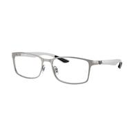 Ray - Ban Unisex Ray - Ban RX8424 2502 Monturas ópticas Metal Gris Transparente Cuadrada Normal