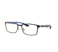 Ray - Ban Unisex Ray - Ban RX8424 3226 Monturas ópticas Metal Azul Transparente Cuadrada Normal