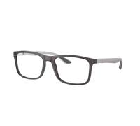 Ray - Ban Unisex Ray - Ban RX8908 8061 Monturas ópticas Nylon Gris Transparente Cuadrada Normal