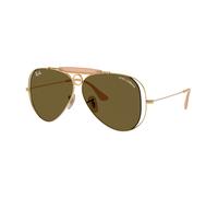 Ray - Ban Unisex Ray - Ban x DOLCE&GABBANA RB3138M 001/73 Gafas de sol Metal Oro Marrón Piloto Normal