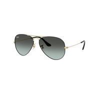 Ray - Ban Unisex RB3025 AVIATOR 9271GK Gafas de sol Metal Negro Azul Piloto Normal Sombreado