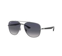 Ray - Ban Unisex RB3683 004/78 Gafas de sol Metal Gris Azul Cuadrada Polarizado Sombreado