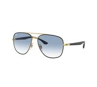 Ray - Ban Unisex RB3683 90003F Gafas de sol Metal Negro Azul Cuadrada Normal Sombreado